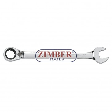 Ключ звездогаечен с тресчотка 17мм с палец за смяна на посоката -ZR-17RRW17V- ZIMBER-PROFESSIONAL