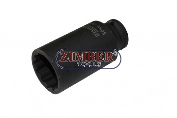 Вложка за главина 1/2"- 30-mm (удължена дванадесетостенна)  ZR-08DAIS430M, ZIMBER-PROFESSIONAL