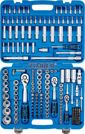 Гедоре комбинирано  12-стенен 1/4", 3/8", 1/2"  - 192 части. - 2286 -BGS-technic.