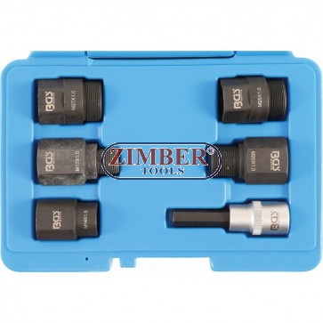 Комплект накрайници за обратен чук за вадене на  дюзи M14x1.0, M17x1.0, M20x1.0, M25x1.0, M27x1.0mm, 6 бр - 7771 - BGS technic.