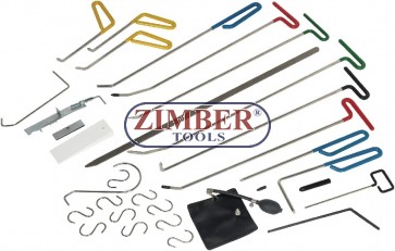 К-т инструменти за изправяне на вдлъбнатини, малки дефекти, градушки и др. 33-части - ZIMBER PROFESSIONAL