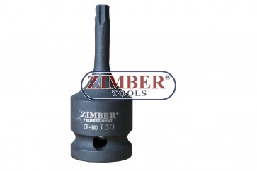 Вложка ударна торкс- Т50, 1/2" - ZR-08IBST1250 - ZIMBER TOOLS