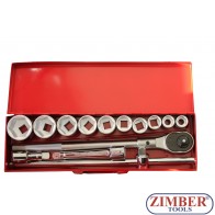Гедоре камионджийско 3/4", 14 части ZR-01SS61401- ZIMBER-PROFESSIONAL