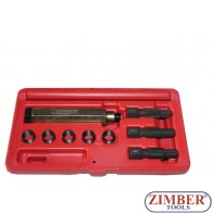 Комплект инструменти за възстановяване на резбите на датчици ламбда сонда M12 X 1.5, ZR-36OSTS121510 - ZIMBER TOOLS.