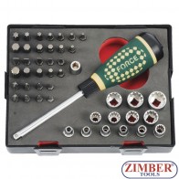 Отвертка с накрайници 1/4, K2463  - FORCE