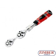 Тресчотка телескопична 1/4" 72teeth, 150-200мм - ZIMBER