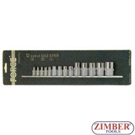 Вложки с вътрешни звезди 1/4", 3/8", 1/2" - 14 части - FORCE