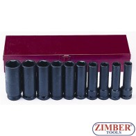 Flank impact deep socket set 10pc 1/2"- 4107 - FORCE.
