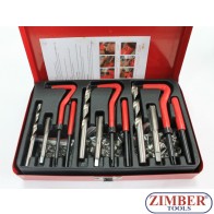 К-т за възстановяване на резби M6x1.0x 10.8, M8x1.25x 10.8, M10x1.25, 88части (ZT-04170) - SMANN PROFESSIONAL