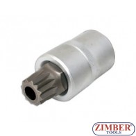 Бит М16 на вложка 1/2 55мм с дупка - 34805516T - FORCE TOOLS