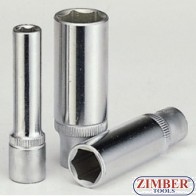 Вложка удължена 1/2" 6-стенна 19мм - ZIMBER -TOOLS