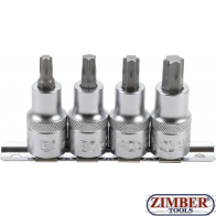 Комплект вложки с накрайник Torx 1/2" T40 - T55 | 4 бр. (8886) - BGS-PROFESSIONAL