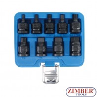 Комплект ударени шестограми 1/2 5-mm - 19 mm. Hexagon, 9 части - 5485 - BGS technic.