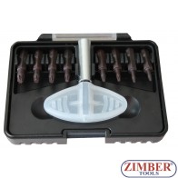 К-т екстрактори за скъсани болтове 9-бр, Torx-Plus - ZR-36TPES9 - ZIMBER TOOLS.