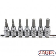 К-т шестограми на вложка  3 - 4 - 5 - 6 - 7 - 8 - 10 mm,  3/8", 7 части . (5107) - BGS technic