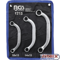 Ключове звезди дъгообразни к-т от  10x13 - 17x19 mm | 3 бр - 1215 - BGS-PROFESSIONAL