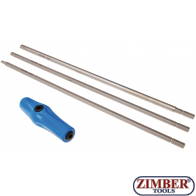 Комплект специални удължени отвертки 4-бр- Torx, Hexagon | 7840-BGS technic.