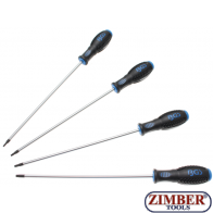Отвертки удължени Torx T15 - T20 - T25- T30- 355-mm / комплект -4 бр. - 4943 - BGS-technic. 