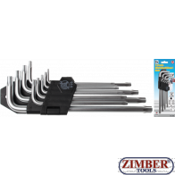 К-т удължени шестограми Torx T10 - T50- 185-mm, 9 бр. (816) - BGS-Kraftmann
