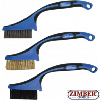 Комплект мини четки за почистване на гарнитури за глави, цилиндри, втулки, тръби др. - 165 mm 3 бр, (9314) - BGS PROFESSIONAL