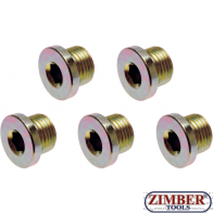 Пробки за картер  M20 x 1.5 mm  5 бр. (126-SM20) - BGS-PROFESSIONAL