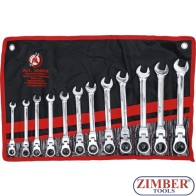 Комплект чупвщи звездогаечни ключове с тресчотка 72 зъба - 8 - 19 mm | 12 pcs. - 30002 - BGS technic.