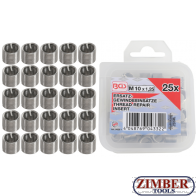 Втулки за възстановяване на резби M10 x 1.25 mm 25 бр. (9428-1) - BGS PROFESSIONAL