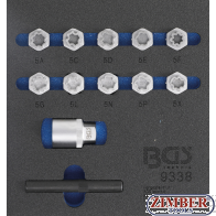 Ключове за секретните болтове на Mercedes 12 бр. 9338 - BGS PROFESSIONAL