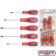 Отвертки комплект прави и кръстати 5 части (35835) - BGS technic PROFESSIONAL