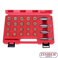 К-т за възстановяване на резби на картери M13x1.5,M15x1.5, M17x1.5, 20x1.5 - 64-части - ZT-04A5037- SMANN PROFESSIONAL