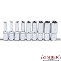 Комплект вложки Е звезди на E10 - E24, (1/2") 9 части - 2026 - BGS technic.