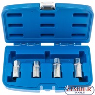 Вложки екстратори за развиване на шпилки  6-mm, 8 - mm,10 -mm, 12-mm. 1/2,  к-т 4 бр - 1882 - BGS technic.