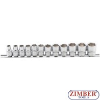 Вложки къси шестостенни к-т 10 mm (3/8")  8 - 19 mm | 12 pcs.1904 - BGS technic.
