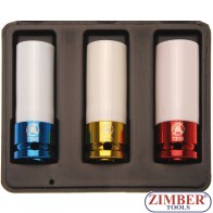 Вложки комплект за лети джант 1/2"- 17 mm, 19 mm, 21 mm. | 3 бр. - 7310 - BGS-technic.