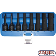 Комплект ударни шестограми 5-19мм, 1/2"- 8 части .5481 - BGS technic.