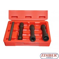 Удължени екстрактори за джанти 1/2" 17,19,21-мм, 4 части, ZR- 36TSS1204V - ZIMBER-TOOLS