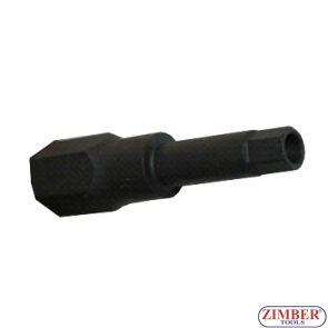 Шестограм с дупка на вложка 10-mm за демонтиране на инжектори Bosch 1/2"- ZR-41POETTS12803 - ZIMBER PROFESSIONAL