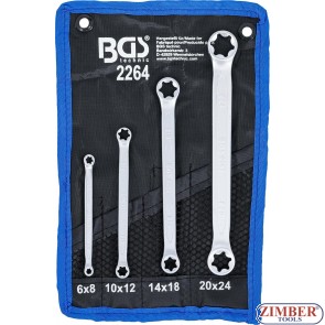 Ключове звезди E к-т 4 бр - E6xE8; E10xE12; E14xE18; E20xE24  (2264) - BGS PROFESSIONAL