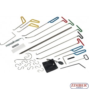К-т инструменти за изправяне на вдлъбнатини, малки дефекти, градушки и др. 33-части - ZIMBER PROFESSIONAL