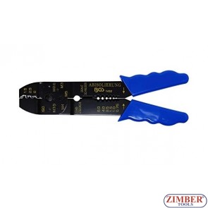 Клещи за кримпване и заголване на кабели 200 mm - 1422 - Bgs technic.