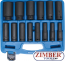Impact Socket Set, Hexagon, 12.5 mm (1/2") drive, 10 - 32 mm. 14 pcs. 5207 - Bgs technic