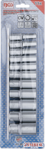 Комплект инчове вложки удължени  12-стени  (3/8") | 11 части. 6859 - BGS technic.