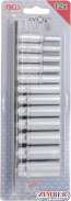 Комплект инчове вложки 12-стени (1/4")  12 части, 2757- BGS- technic.